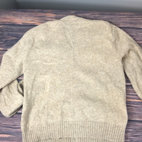 Vintage VTG Robert Bruce Wool Cardigan Sweater Button Up Beige Tan - Picture 4 of 4